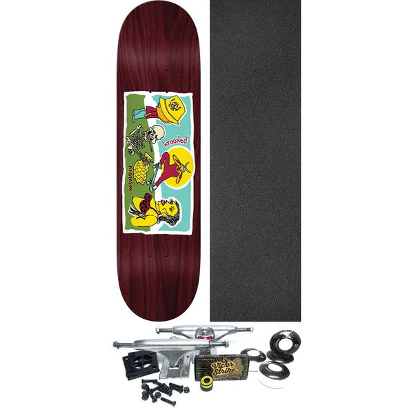 Krooked Skateboards Mike Anderson Bone Assorted Stains Skateboard Deck - 8.38" x 32" - Complete Skateboard Bundle